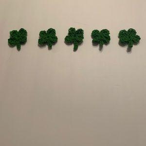 St Patrick Shamrock Set of Five (5) New